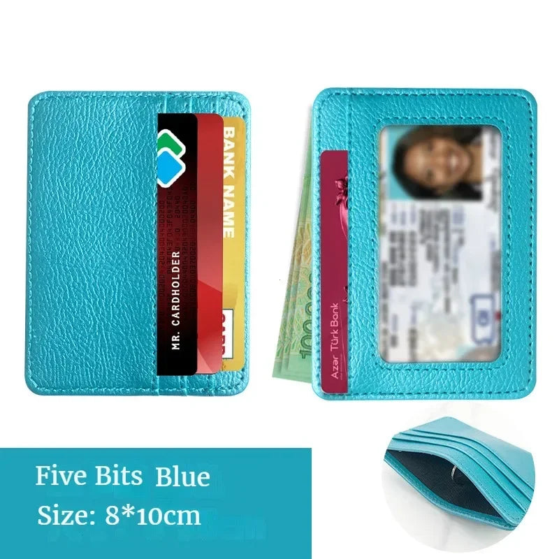 Thin PU Leather Mini Wallet Slim Bank Credit Card Holder Multi Card Slots Men's Business Small ID Case for Man Purse Cardholder