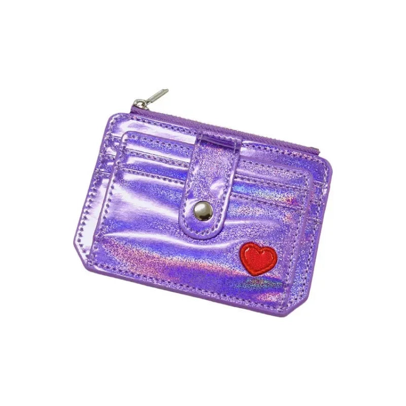 2023 Laser Women's Wallet Cute Design Large Capacity Multi -card Cash Coin Purse Pocket Pocket Love Pattern Accessories