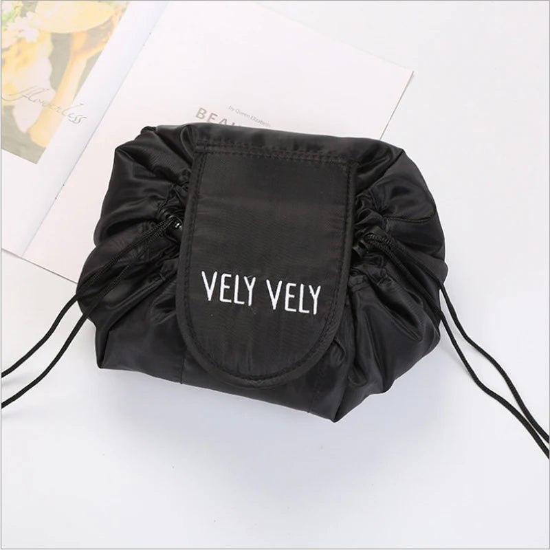 Women Drawstring Cosmetic Bag Travel Storage Makeup Bag Organizer Female Make Up Pouch Portable Waterproof Toiletry Beauty Case