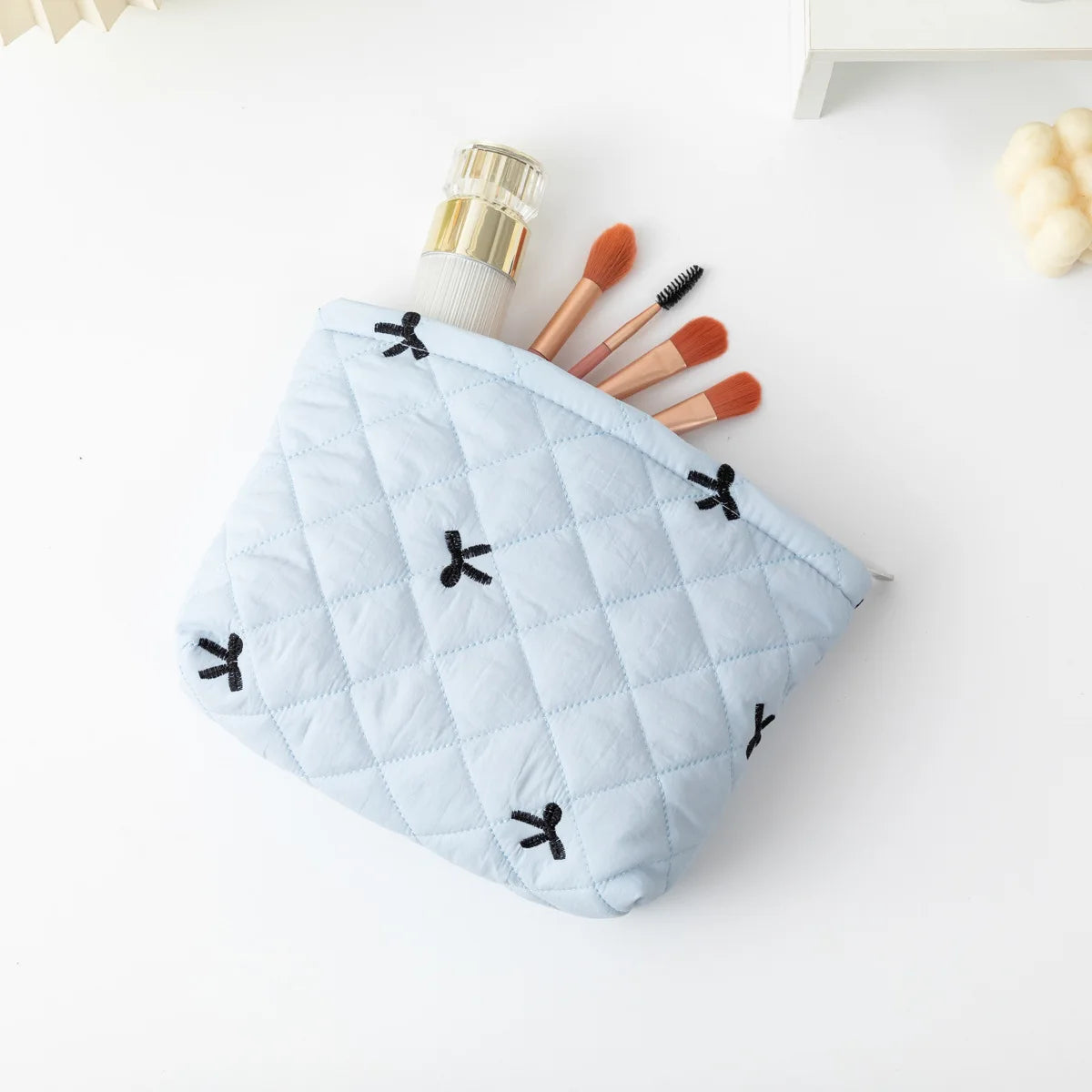 kawaii makeup Ladies Travel Storage Bag New bow Women's Cosmetic Bags Cute Portable Girls Pencil Case Makeup Bag Handbags