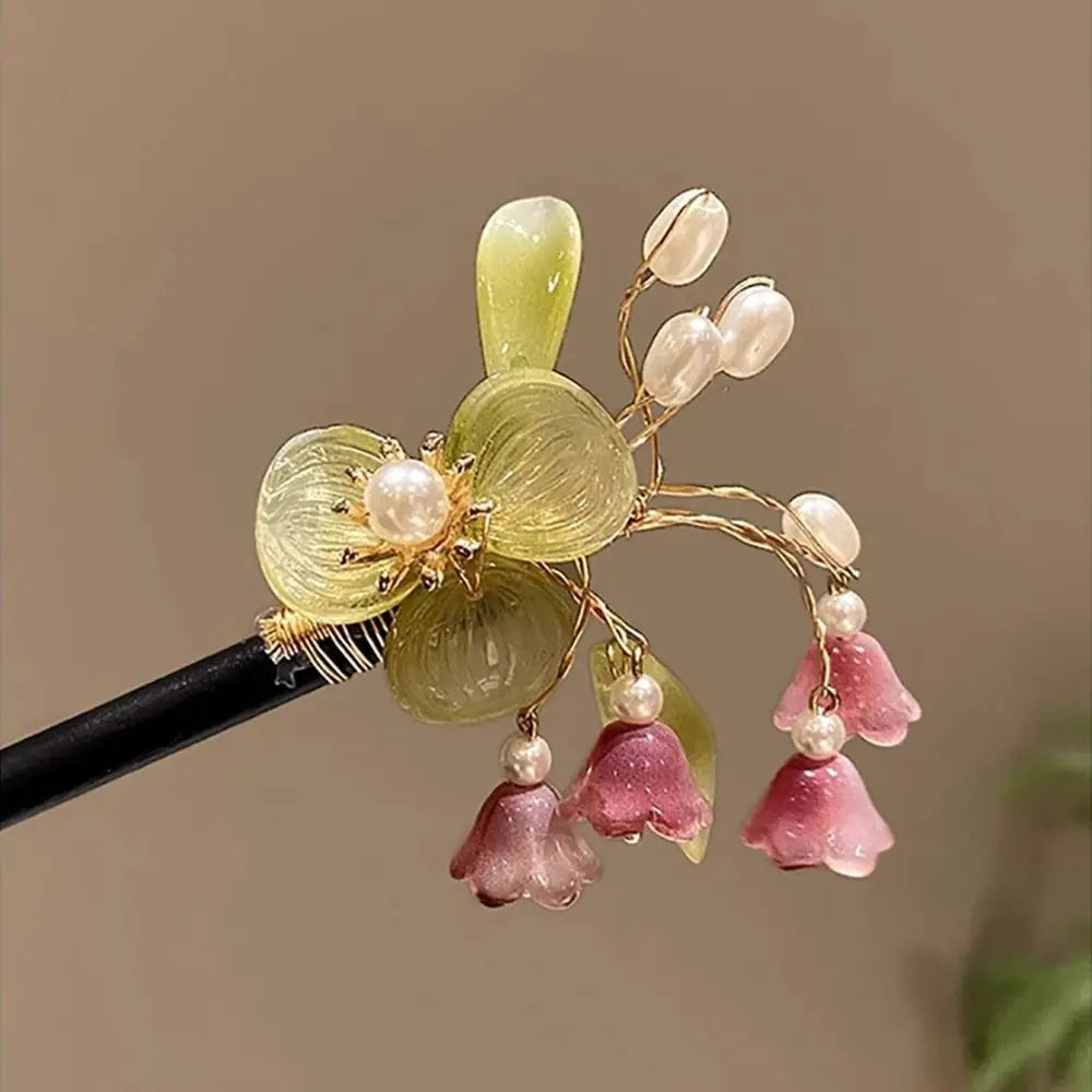 1Pcs New Hair Clip Ancient Chinese Hairpin New Chinese Style Palace Hanfu Hair Stick with Tassels Traditional Hair Insert