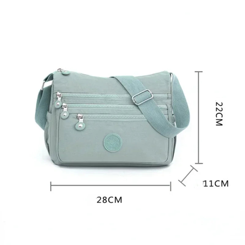 Women's Messenger Large Capacity Shoulder Bag Polyester Fashion Cosmetic Bag Simple and Versatile Handbag Crossbody Bag Purses