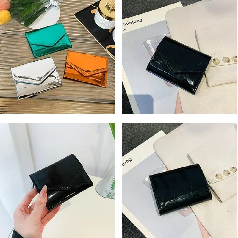 Simple Fashion Lady Card Holder Purse Women Purse Card Wallet Fashion Pu Leather Small Bags for Female Bags Credential Holder