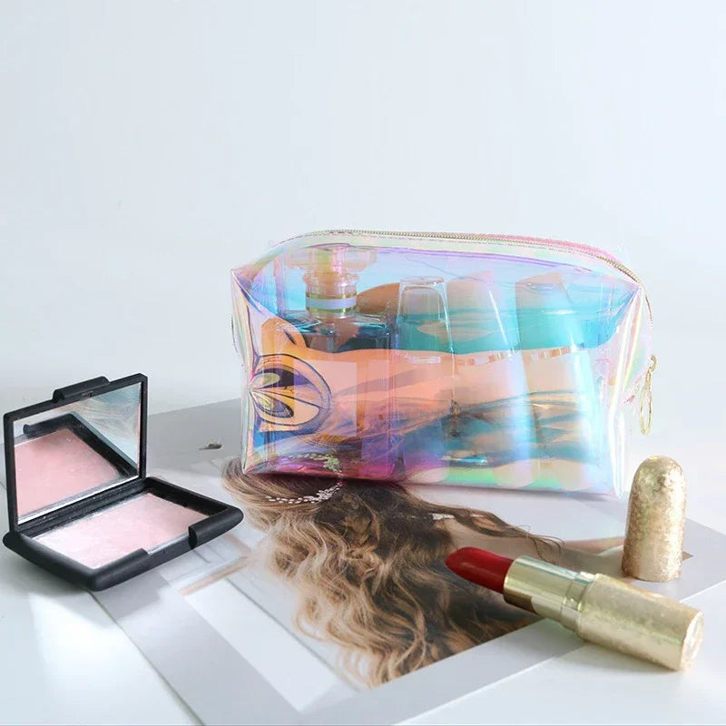 PVC Women Travel Transparent Storage Bag Toiletries Organize Waterproof Cosmetic Bag Portable Makeup Bag Female Wash Bag Handbag