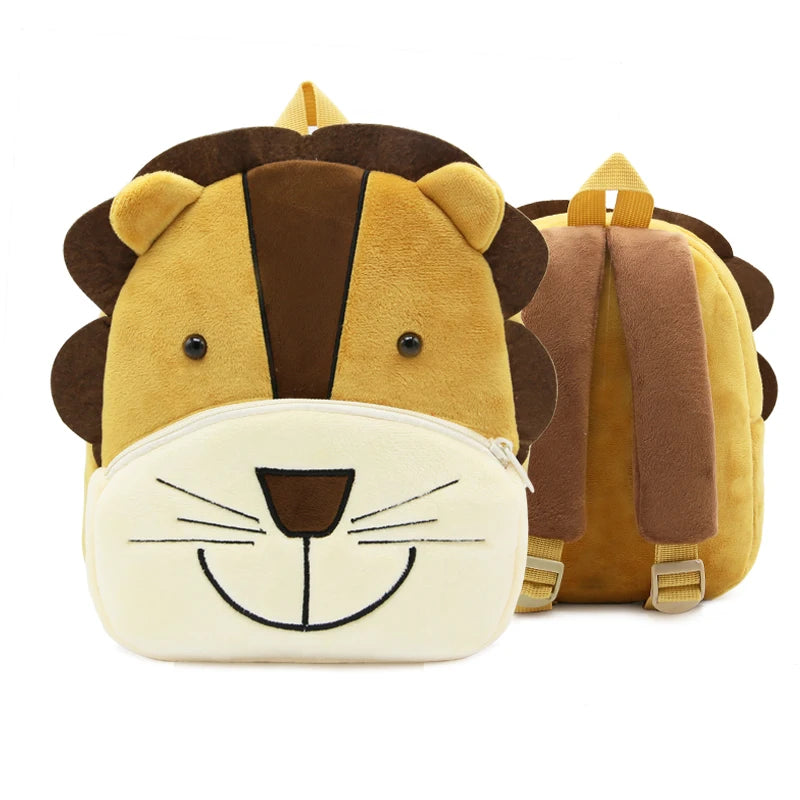 Kids Lion Plush Backpack - Cute Animal School Bag for Boys & Girls