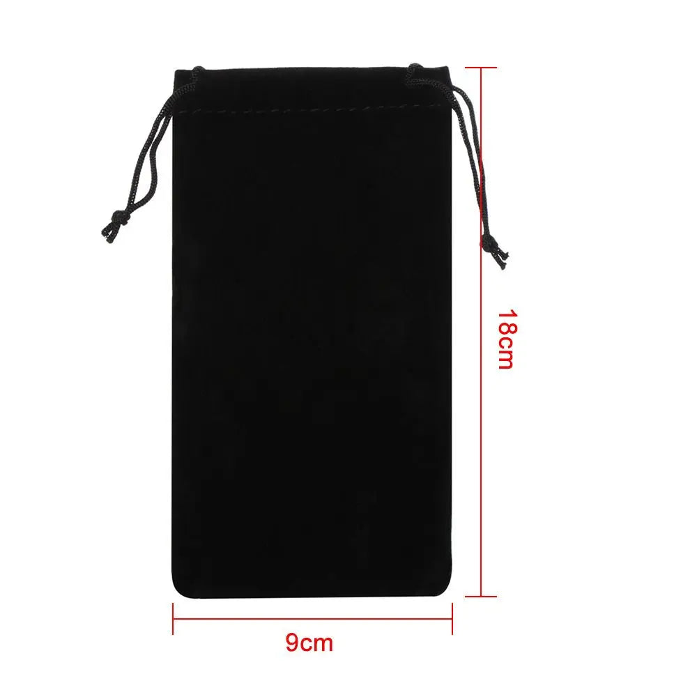 Portable Solid Color Drawstring Pouch Sunglasses Bags Myopia Customized Glass Case Soft Fabric Eyeglasses Bag