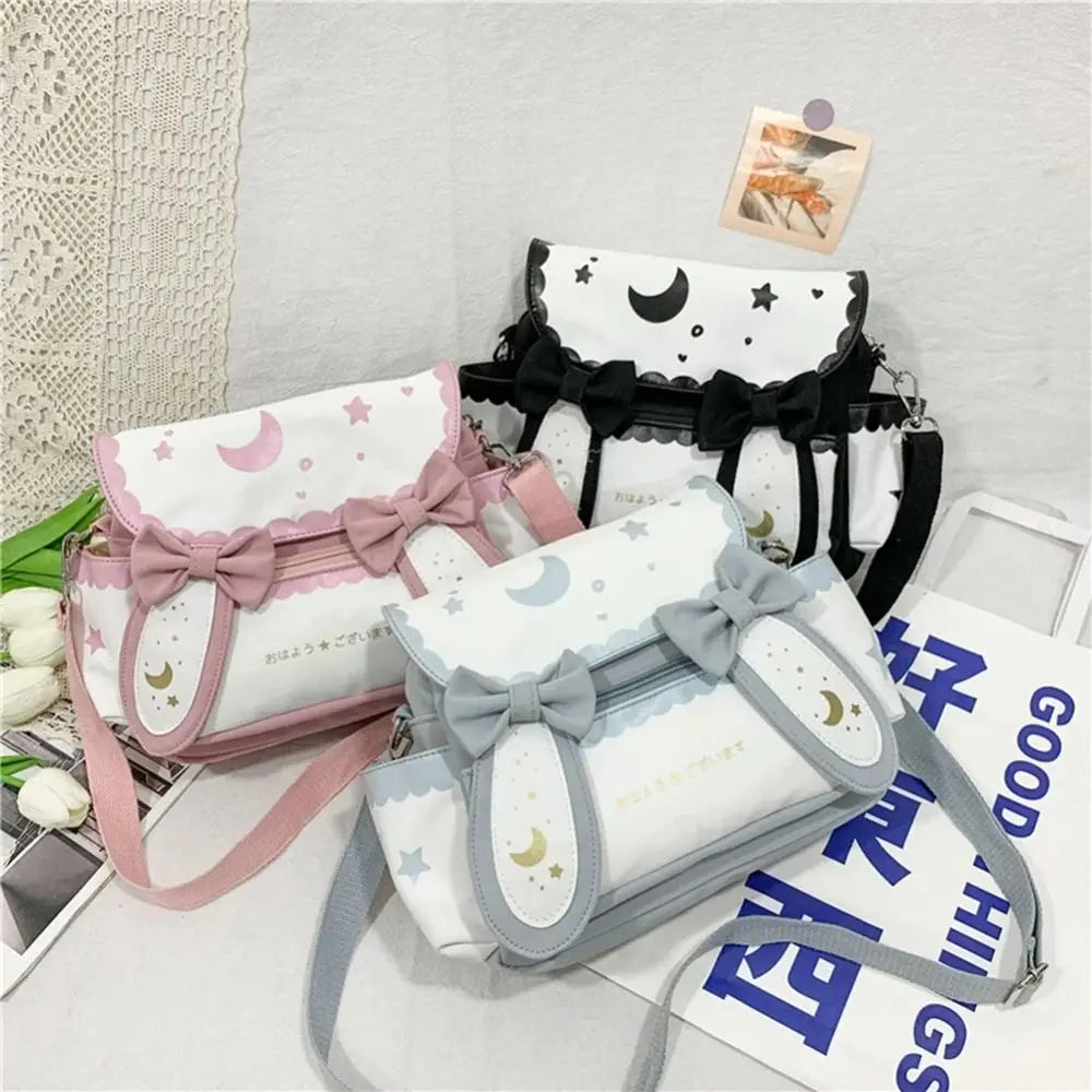 Lolita Rabbit Shoulder Bag Bow Crossbody Cute Schoolbag Messenger