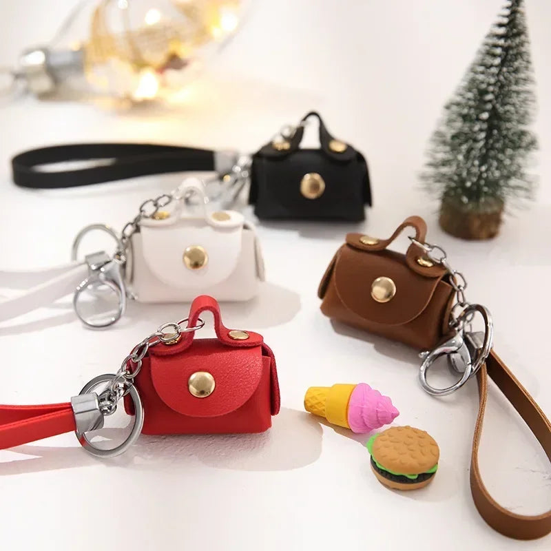 Cute Mini Coin Purses Girls Small Earphone Box Soft Leather Housekeeper Keychain Wallet Pouch Women's Bags Portable Storage Bag