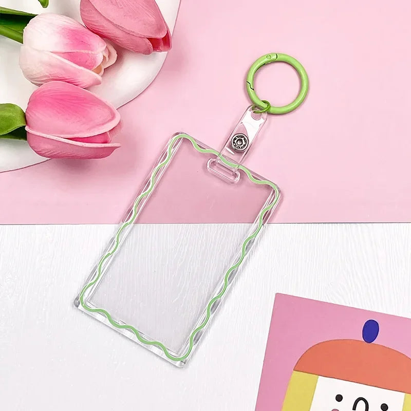 Transparent Acrylic Picture Frame ID Card School Supplies New Unisex Hard Plastic Work Card Holder Business Case Protector Cover