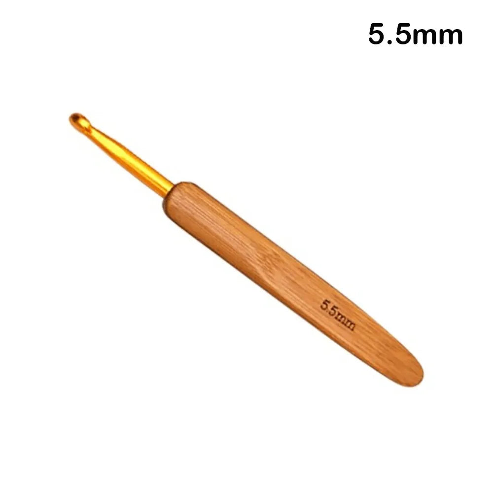 Bamboo Wooden Crochet Hooks Long Knitting Crochet Bamboo Handle Crochet Blanket Shawl Crocheting Hooks Yarn Weave Tools