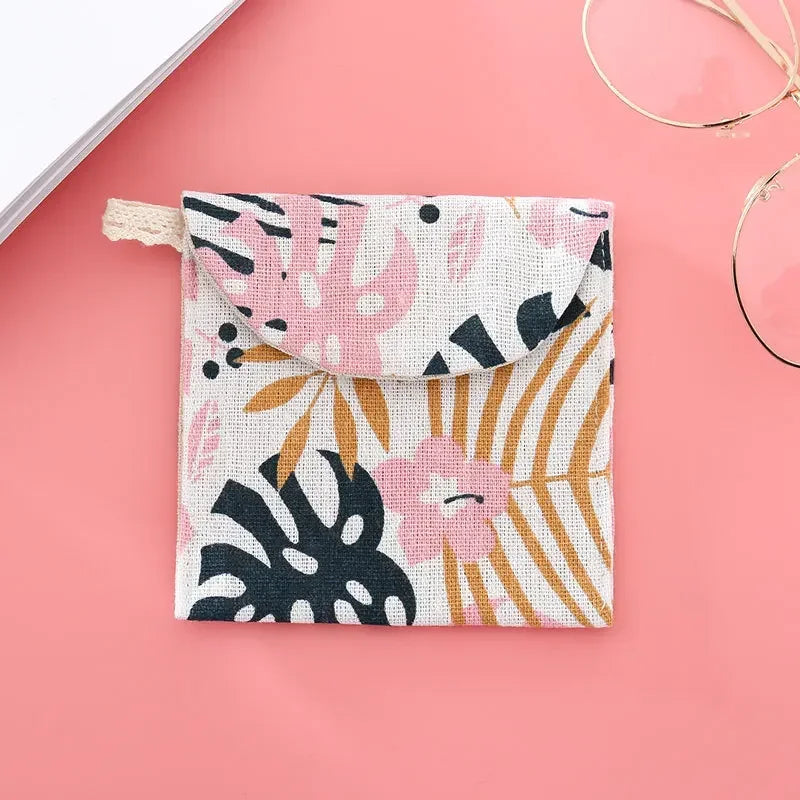 Women small cosmetic bag set zipper girls mini Sanitary Napkins makeup lipstick bags travel earphone coin organizer pouch bags