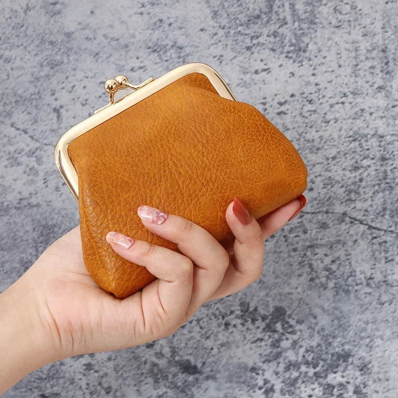 2024 New Retro Purse Ladies Short Buckle Candy Colored Coin Purse Change Purse Cute Wallet Clutch Bag Wallets for Women