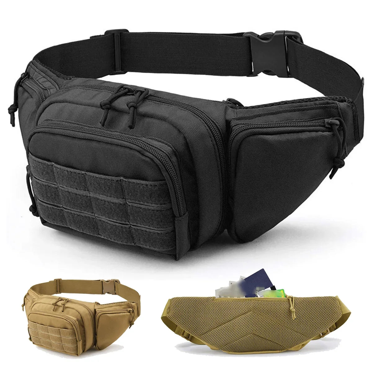 Tactical Nylon Waist Fanny Pack Belt Bag for Men