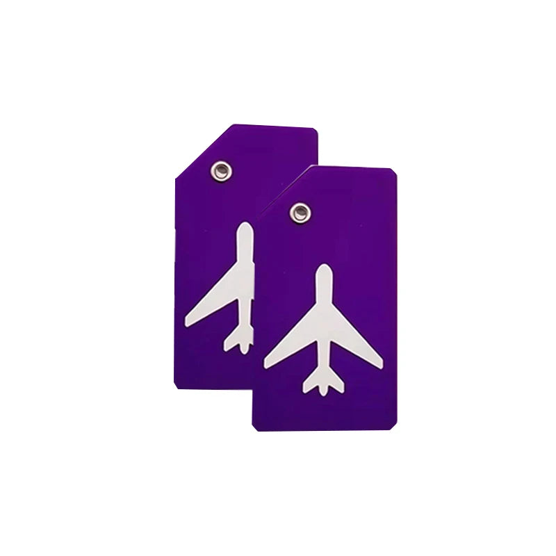 2pcs Name ID Card Silicone Travel Luggage Tag Suitcase Travel Accessories Quickly Discover  Luggage Tag Name Baggage Information