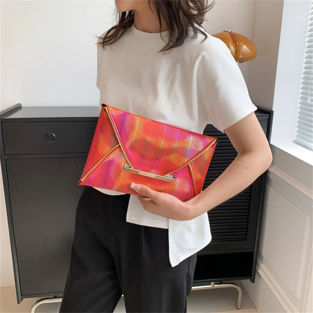 Women Dinner Bag PU Ladies Clutch Bags Fashion New Banquet Hand Bag Dress Evening Bag Luxury Phone Bags Colorful Envelope Purse