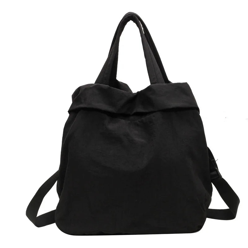 Solid Color Large Capacity Tote Bag for School, Work, Commute