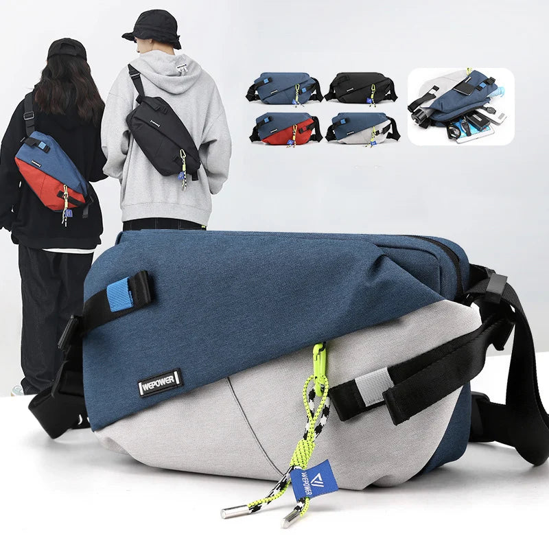 Nylon Unisex Crossbody Waist Pack - Outdoor Travel Chest Bag