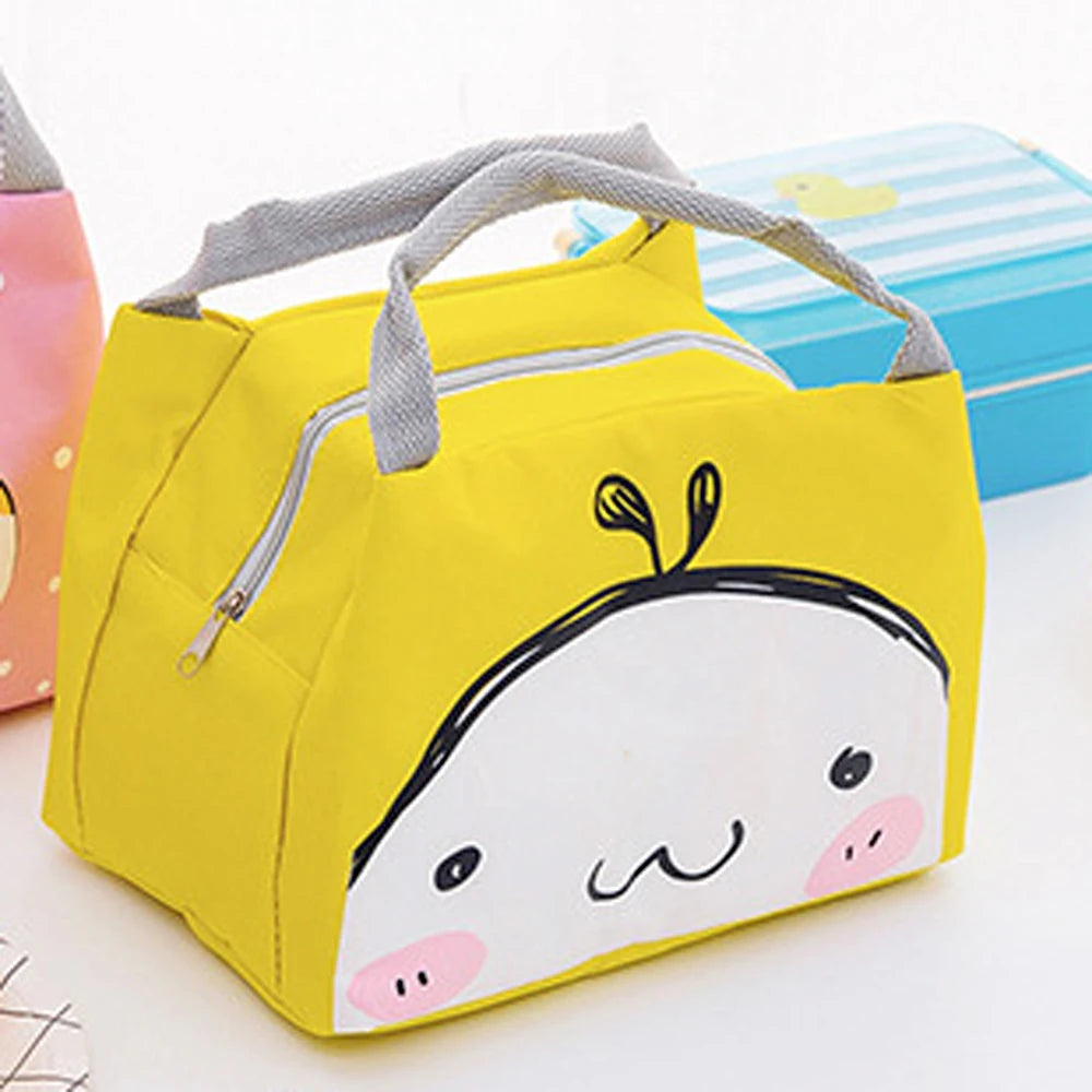 Cute Cartoon Lunch Box Girls for School Child Portable Waterproof Lunch Bags Women Aluminum Foil Thermal Picnic Food Cooler Bag