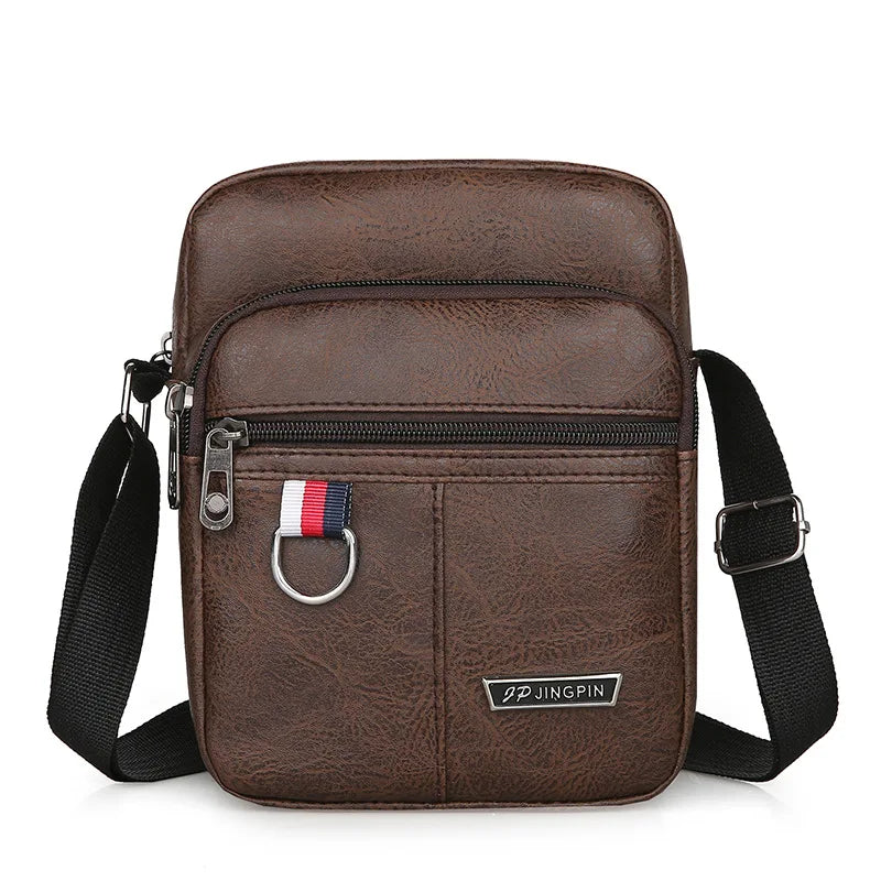 2024 Men's Messenger Bag Crossbody Shoulder Bags PU Leather Men Travel Sling Bag Large Capacity Business Messenger Bag for Male