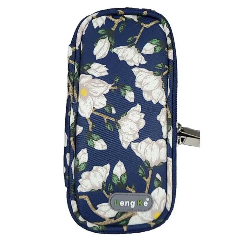 Portable Oxford Cloth Insulin Cooling Bag Floral Pattern Waterproof Insulin Cooler Pen Bag Glaciated Cold Storage Bag