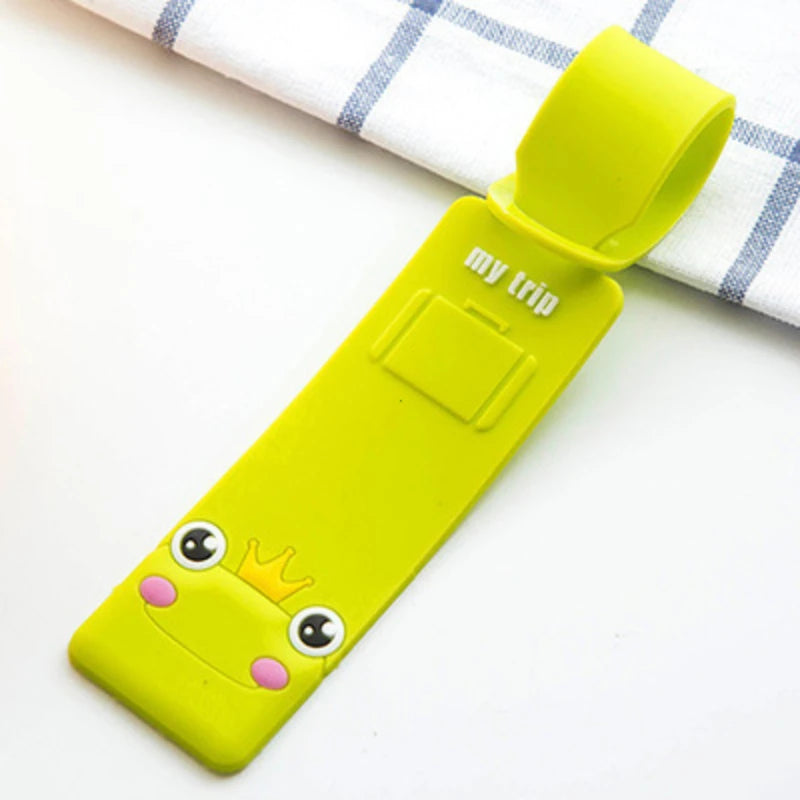 Fashion Travel Accessories Cute Animals Strip Luggage Tag Silicone Suitcase ID Addres Holder Baggage Boarding Tag Portable Label