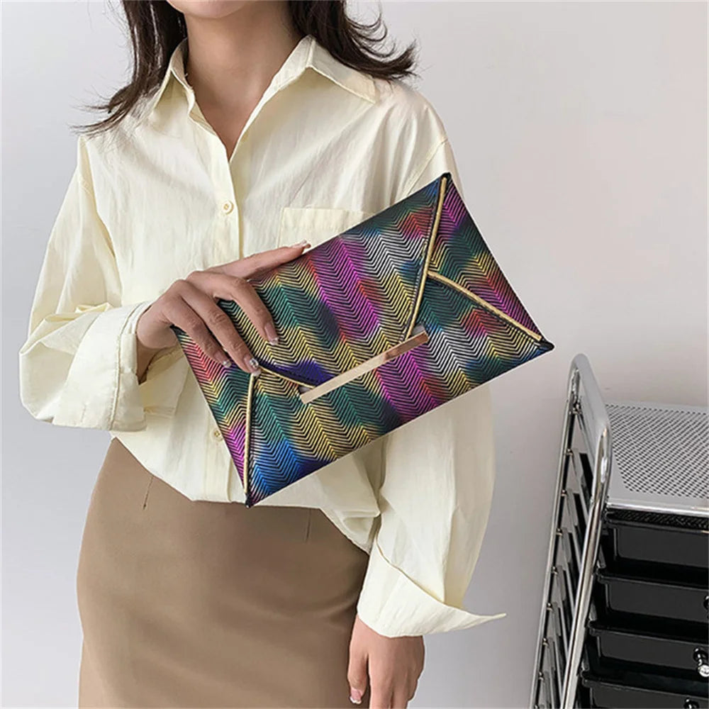 Women Dinner Bag PU Ladies Clutch Bags Fashion New Banquet Hand Bag Dress Evening Bag Luxury Phone Bags Colorful Envelope Purse