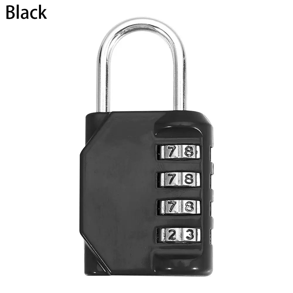 4 Dial Digit Combination Lock Metal Code Lock Password Lock Waterproof Rust-proof Luggage Padlock Travel Accessories