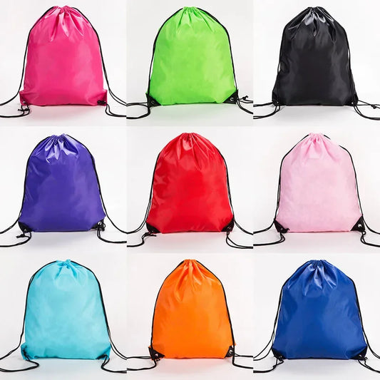 Waterproof Polyester Sports Drawstring Backpack for Men & Women