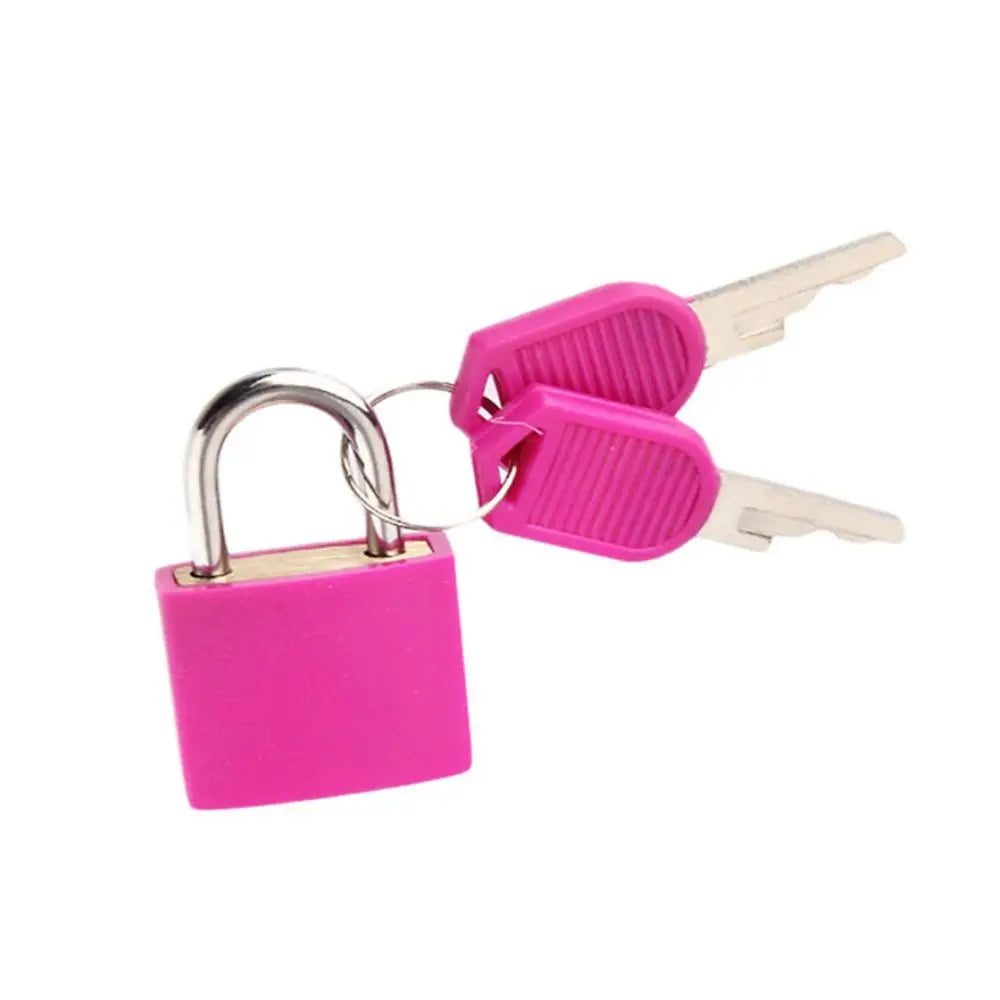 23mm Small Mini Strong Steel Padlock Travel Suitcase Diary Lock Luggage Anti-Theft Security Padlocks with 2 Keys Travel Supplies