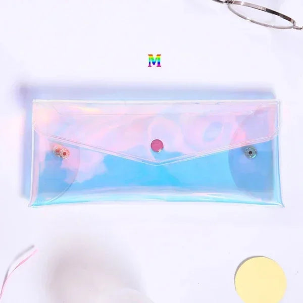 eTya Transparent Coin Purse Women Wallet Laser PVC Card Pencil Cosmetic Money Clutch Bag Case Female Mini Zipper Wallets Pouch