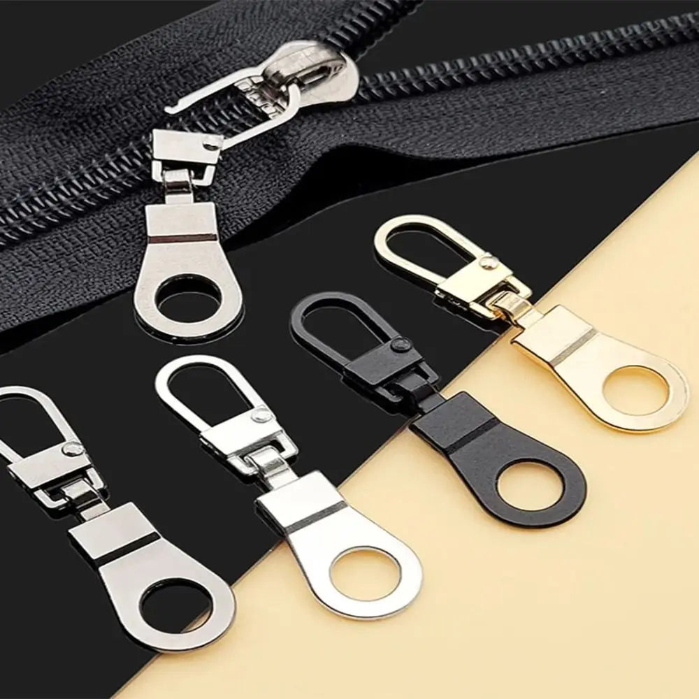 5Pcs Metal Zipper Head Replacement Sliders for Backpacks and Purses Repair