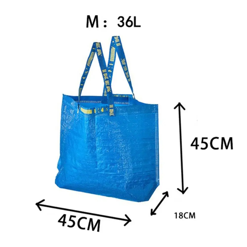 Durable PP Shopping Bag Handheld Boat-shaped Luggage Bag Waterproof Blue Woven Bag