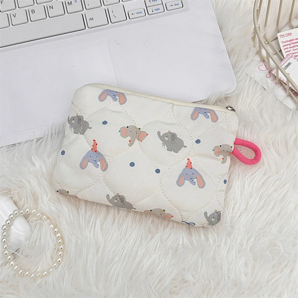 Cute Cartoon Small Travel Cosmetic Lipstick Earphone Card Portable Storage Bag Purse Women Mini Makeup Handbags Wallet Pouch Bag