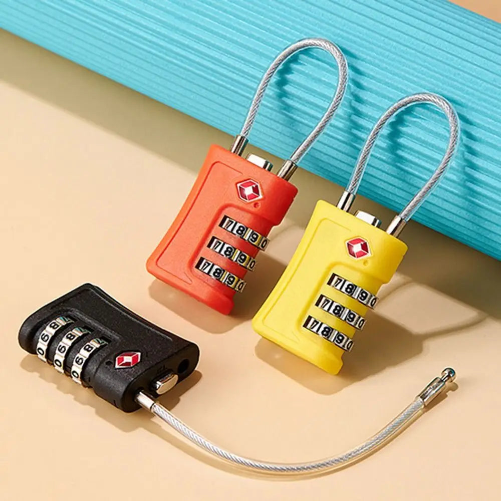 Portable Travel Cabinet Locker Luggage Password Lock 3 Digit Combination Lock Contrast Color Padlock TSA Customs Code Lock