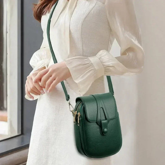 Vintage PU Leather Crossbody Bag for Women