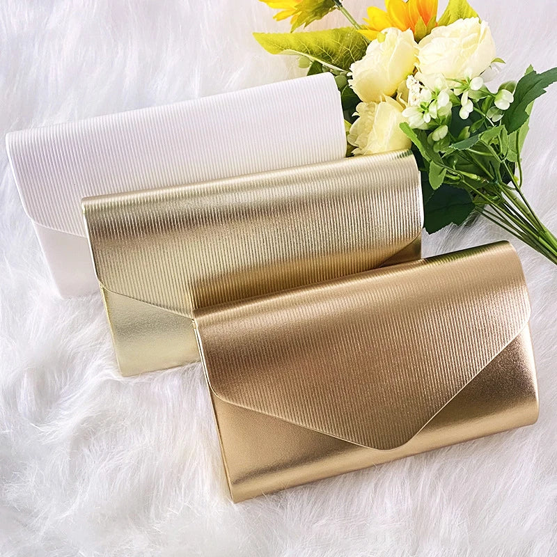 Elegant Women's Evening Clutch Bag - Luxury Envelope Handbag, Chain Crossbody for Party/Wedding