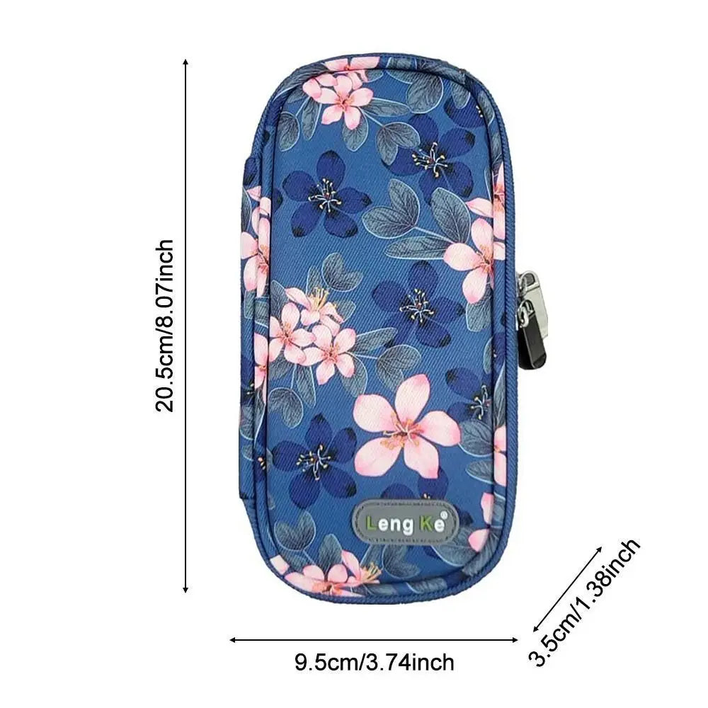 Portable Oxford Cloth Insulin Cooling Bag Floral Pattern Waterproof Insulin Cooler Pen Bag Glaciated Cold Storage Bag