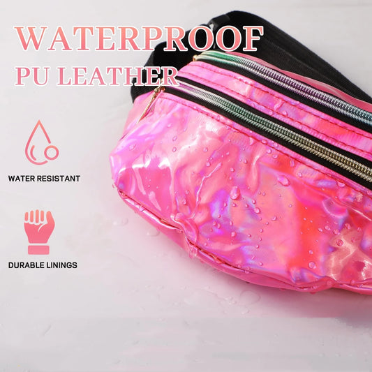 Holographic Fanny Pack Waist Bag for Running and Hiking