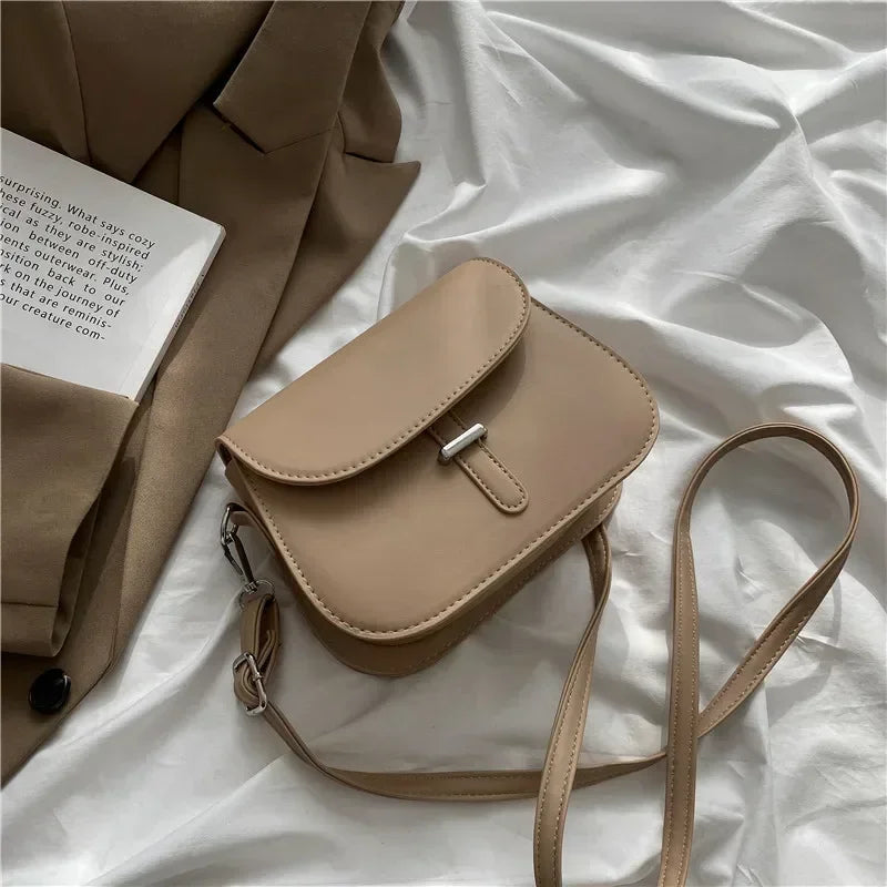 Fashion Women Crossbody Saddle Bag PU Leather Small Handbags Purses Retro Semicircle Designer Messenger Bags Female Clutch Tote