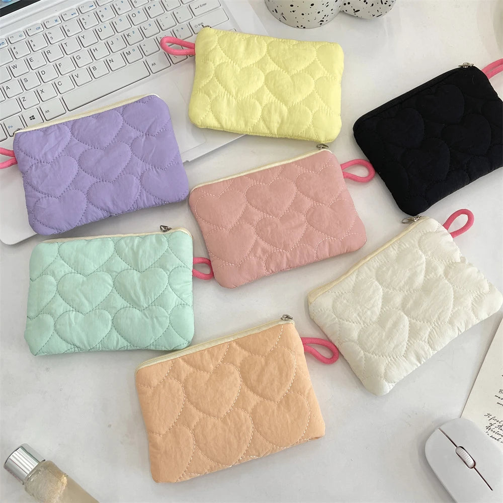 New Cute Candy Color Coin Purses Small Canvas Coin Wallet Lady Girls Earphone Coin Key Money Storage Bag Zipper Pouch