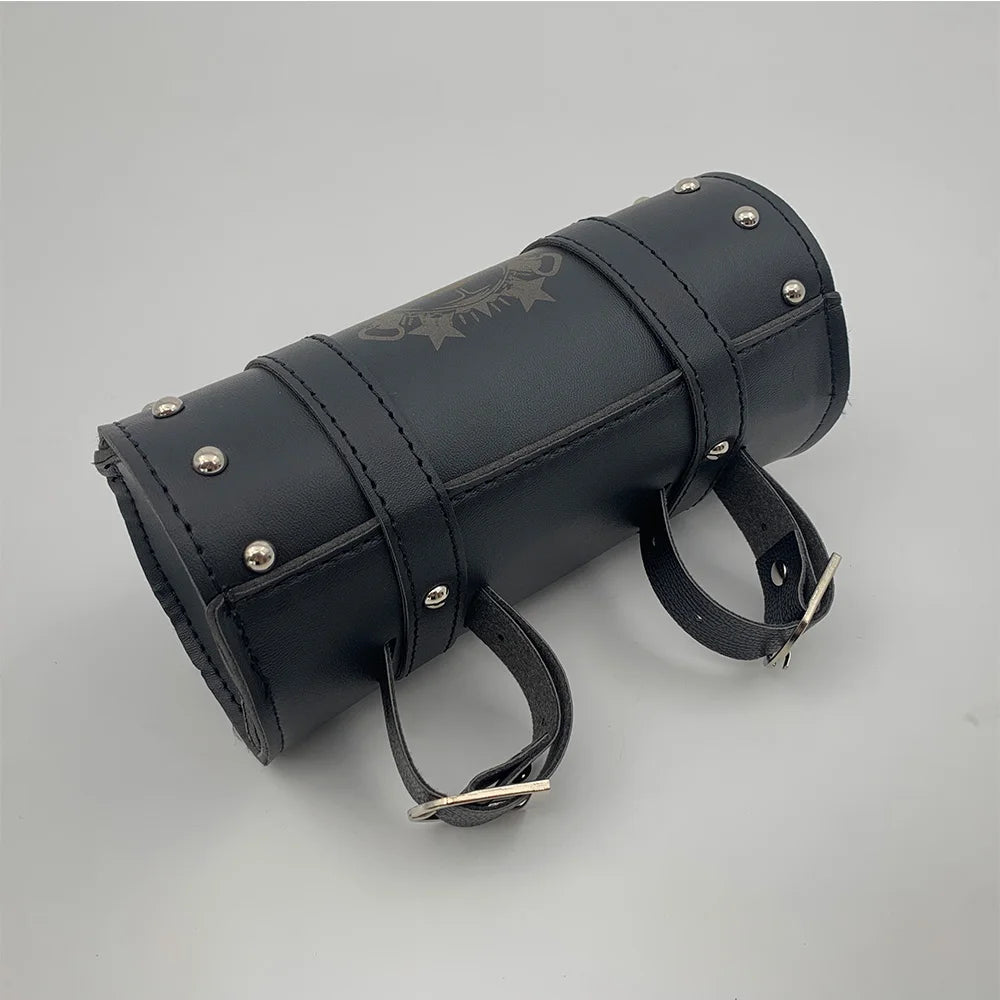 Universal Motorcycle Saddlebag Model Side PU Leather Luggage Saddle bag Storage Tool Pouch