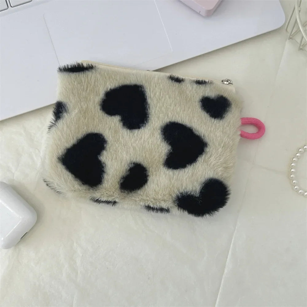 Red Green Floral Cute Women Wallet Mini Clutch Purse Coin Purse Cotton Bag Fresh Cute Card Bag Sanitary Napkins Bag Earphone Bag