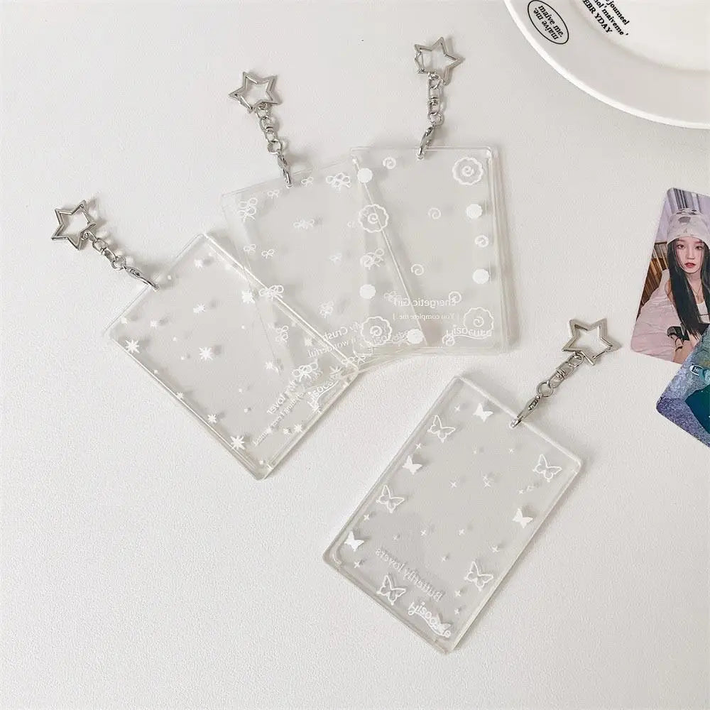 Transparent Card Holders Stargazer Card Organizer Student Meal/Bus Card Card Case Hard Badge Holder Bag Charms Students Gift