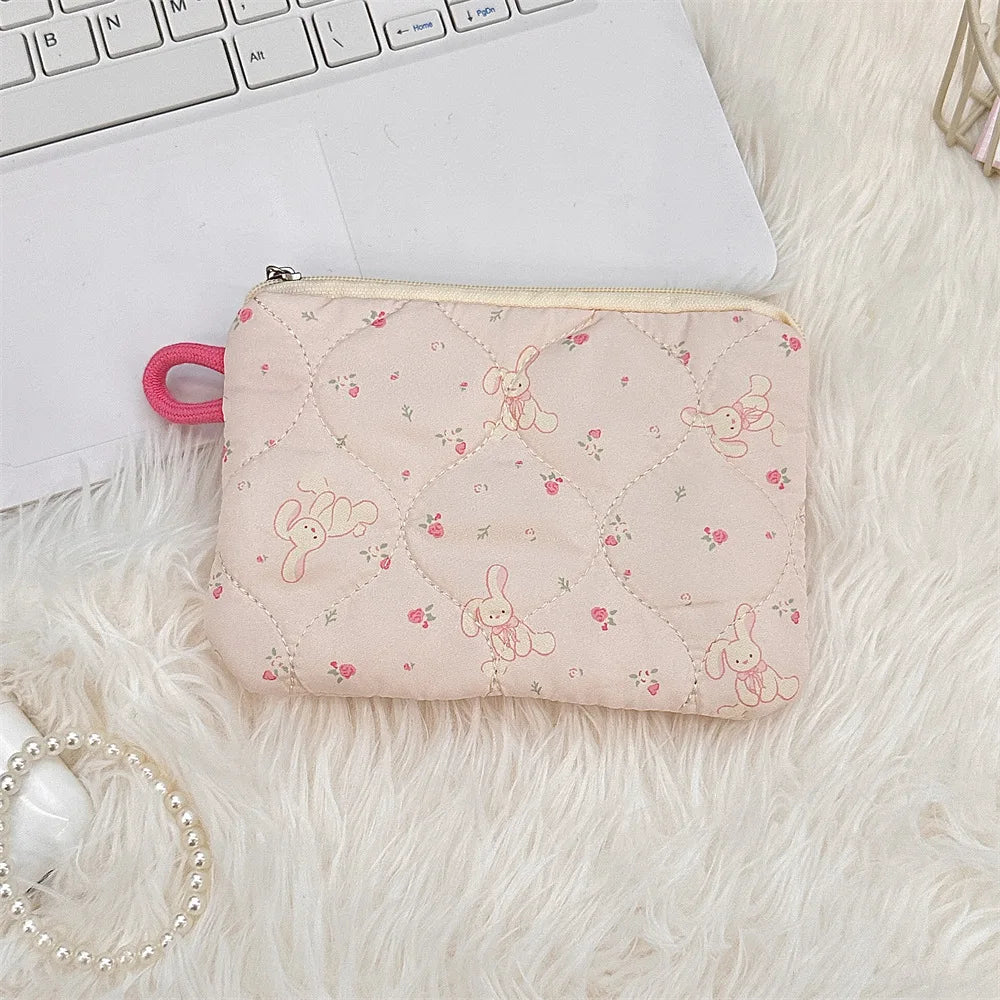 Cute Cartoon Small Travel Cosmetic Lipstick Earphone Card Portable Storage Bag Purse Women Mini Makeup Handbags Wallet Pouch Bag