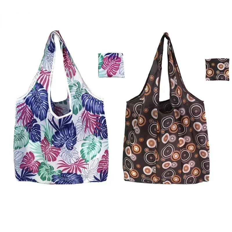 Floral Foldable Reusable Shopping Tote Bag