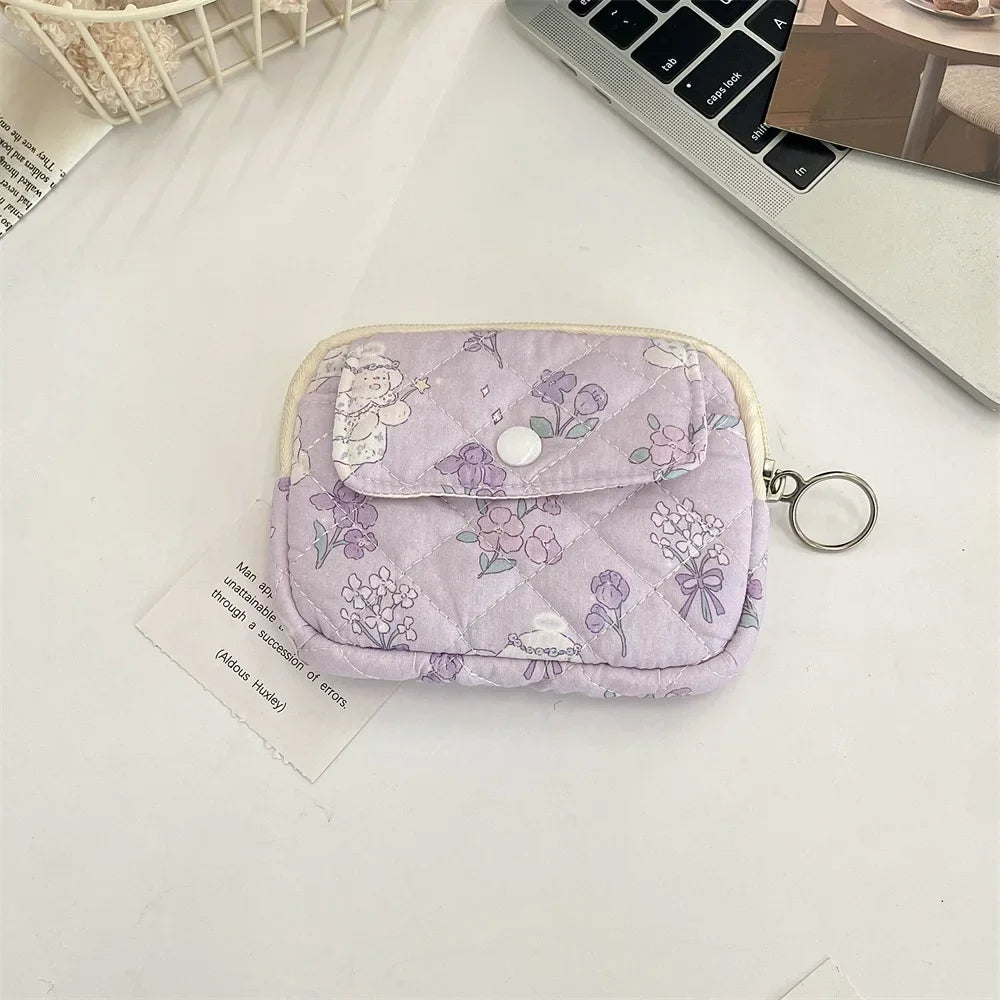 Cute Cartoon Small Travel Cosmetic Lipstick Earphone Card Portable Storage Bag Purse Women Gift Pouch Make Up Bags Organizer