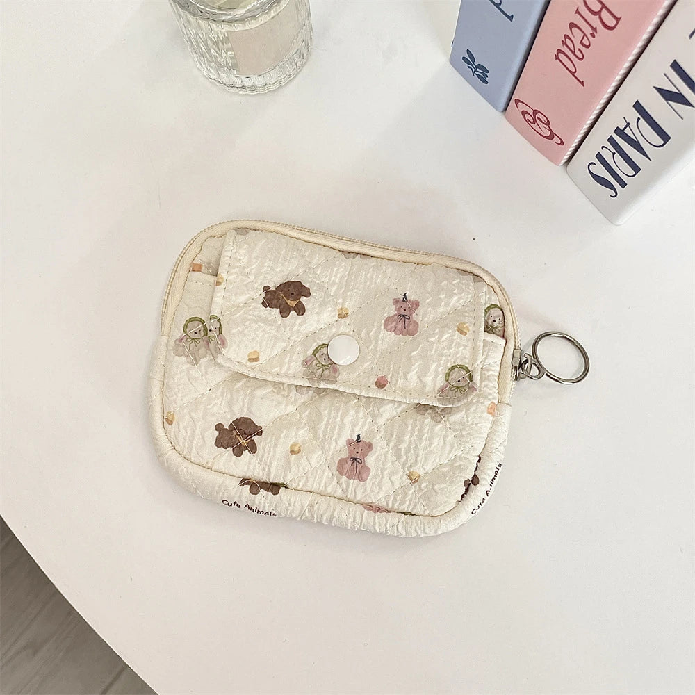 Cute Cartoon Multifunctional Coin Purse Kawaii Wallet Portable Coin Bag Key Earphone Coin Organizer Pouch Zipper Bag Kids Gift