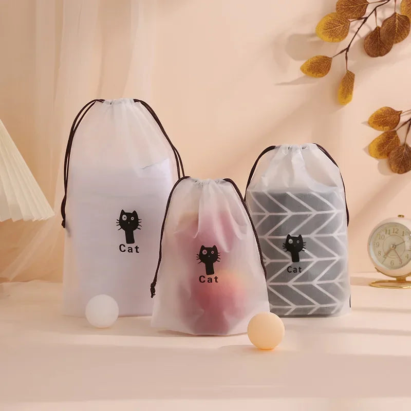 Cute Cartoon Transparent Travel Cosmetic Bag Make Up Case Women Waterproof Makeup Beauty Wash Organizer Toiletry Storage Kit Bag