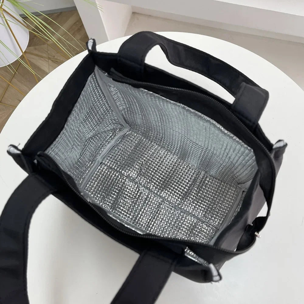 Large Capacity Lunch Bag with Aluminum Foil Insulation for Work, Simple and Practical Top Handle Bag Insulated Lunch Bag Picnic