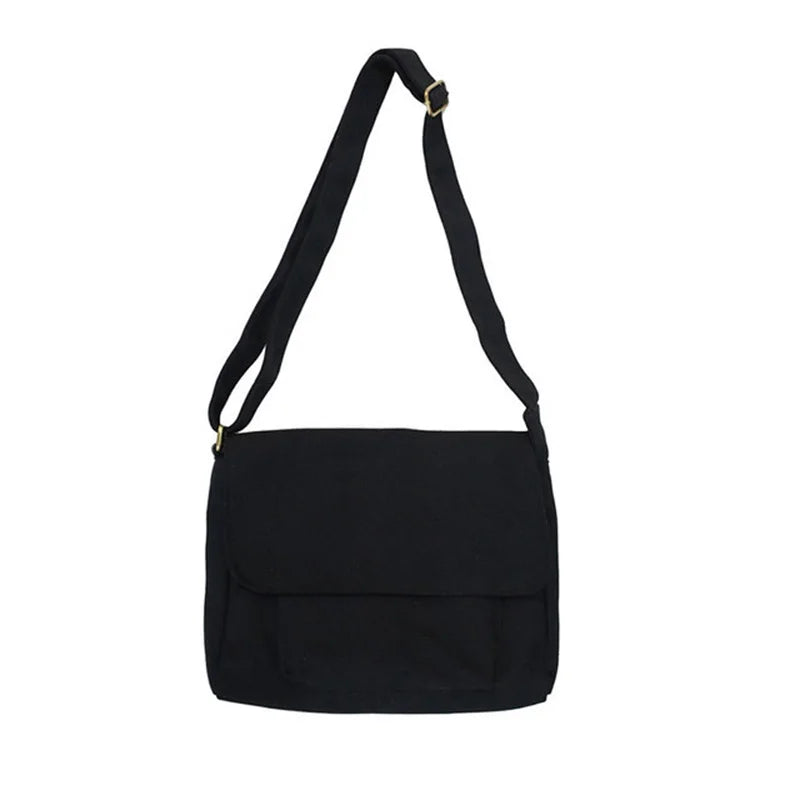 Canvas Women’s Messenger Bag - Minimalist Crossbody Shoulder Bag